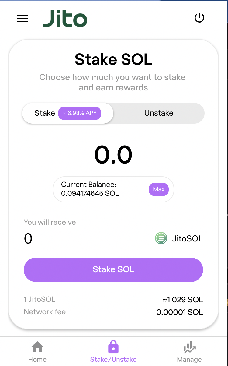 Jito Staking | xNFT Library